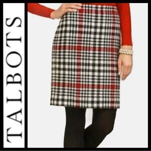 Talbots Plaid Wool Blend Pencil Skirt